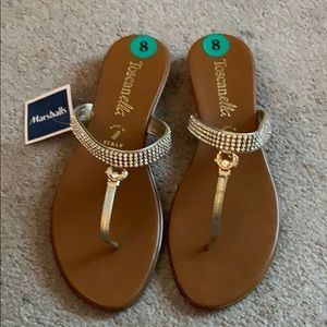 New in box brown flip flops